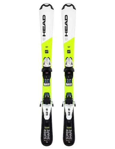 Narty dziecięce HEAD SUPERSHAPE TEAM + wiązania HEAD JRS 4.5 z GRIP WALK - Długość (cm) - 107