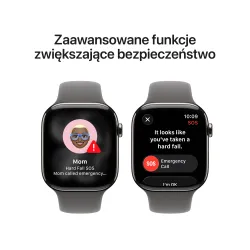 Apple Watch Series 11 GPS + Cellular 46mm Tytan Naturalny Pasek sportowy Górska szarość S/M