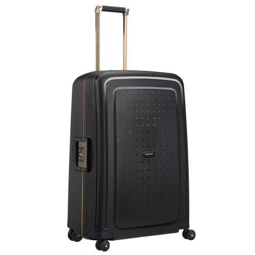 Большой чемодан Samsonite S'Cure DLX-black / Gold deluscious