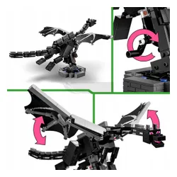 LEGO MINECRAFT 21595 Smok Kresu, zestaw klocków dla dzieci +10 lat