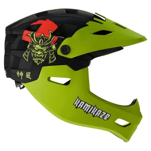 Kask KAMIKAZE Ronin Zielony Full Face (rozmiar L)