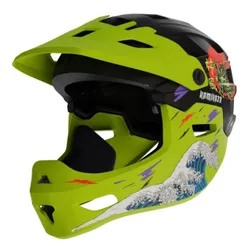 Kask KAMIKAZE Ronin Zielony Full Face (rozmiar M)