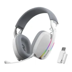 Słuchawki bezprzewodowe z mikrofonem Marvo Pulz 70W Nauszne Biały