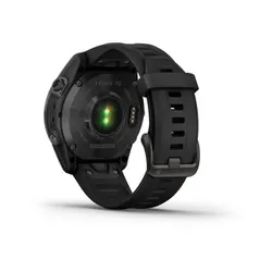 Смарт-часы Garmin FENIX 7S Sapphire Solar титановый угольно-серый DLC с силиконовым ремешком (010-02539-25)