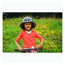 Kask rowerowy dziecięcy Hornit PolkaDot navy/white/red