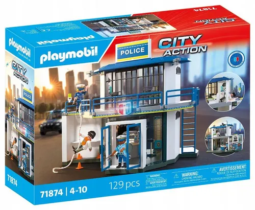 PLAYMOBIL CITY ACTION 71874 Posterunek policji z miejscem, zestaw +4 lata