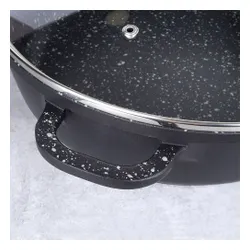 Patelnia granitowa ze szklaną pokrywką GRANDE 28 cm