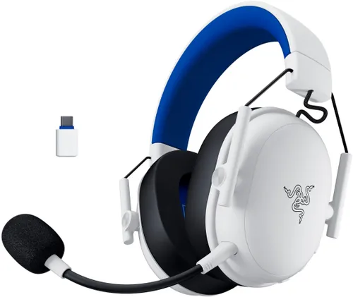 Słuchawki RAZER BlackShark V3 X HyperSpeed dla PlayStation Bezprzewodowe, Nauszne, Dźwięk przestrzenny Biały