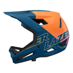 Kask rowerowy LAZER Cage KinetiCore Pomarańczowo-niebieski mat MTB (rozmiar M)