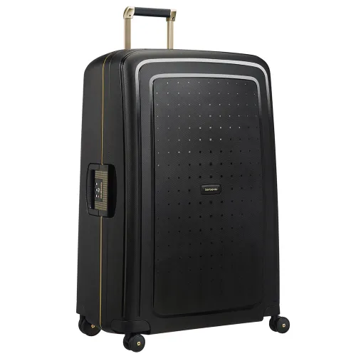 Mare XL Samsonite s ' cure DLX valiza - negru / aur delicios