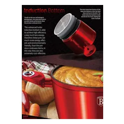 Garnek granitowy 28 cm Berlinger haus bh-1258 red metallic line 1szt