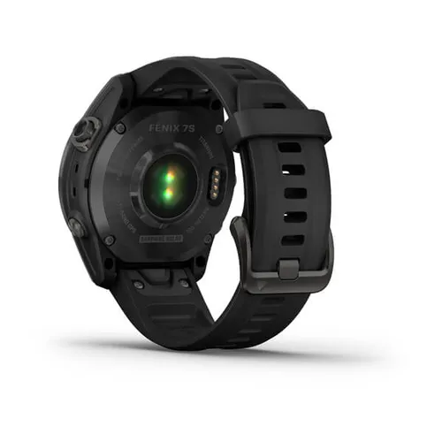 Smartwatch Garmin Fenix 7S Sapphire Solar Tytanowo-szary DLC z czarnym paskiem (010-02539-25)