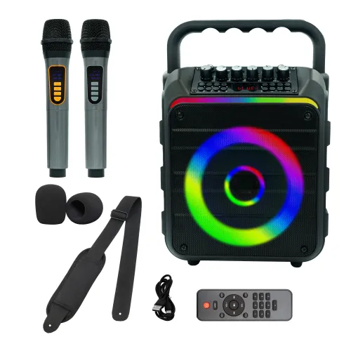 Zestaw karaoke Musicmate MM-SC300 SoundRider 18W Bluetooth Mikrofon Karaoke Czarny