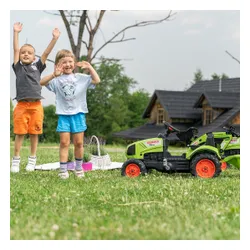 Falk Traktor Claas Zielony na Pedały z Przyczepą + Klakson od 2 Lat.