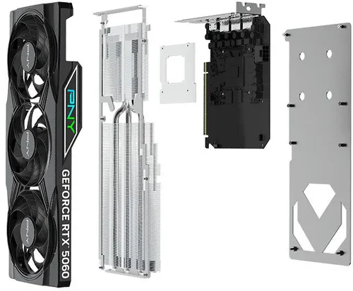 Karta graficzna PNY GeForce RTX 5060 EPIC-X RGB Overclocked Triple Fan 8GB DLSS 4