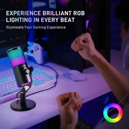 Mikrofon Maono DM30RGB Przewodowy Pojemnościowy Biały