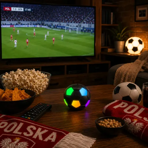Głośnik Bluetooth Musicmate MM-SB40-B FootballWave LED 5W Czarny