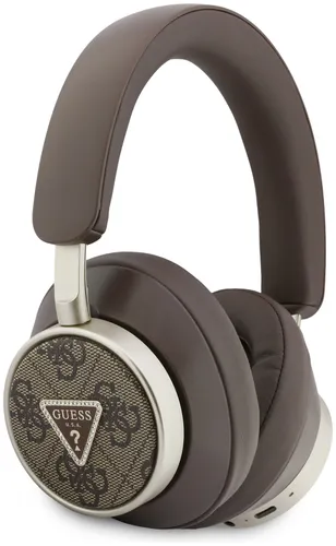 Słuchawki nauszne GUESS 4G Triangle Logo Bluetooth ENC Brązowy