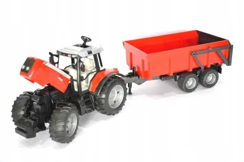 Bruder Traktor Massey Ferguson 7480 z przyczepą wywrotką