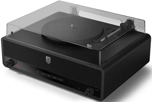 Gramofon PHILIPS TAV3000B/10 Czarny, Automatyczny, Napęd pasowy, Prędkość odtw. 33 1/3, 45, 78 obr./min