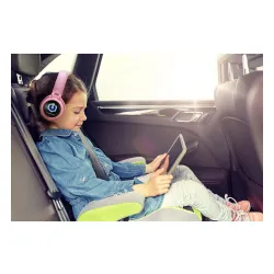Słuchawki bezprzewodowe PowerLocus Buddy Kids Nauszne Dla Dzieci Bluetooth 5.3 Różowy