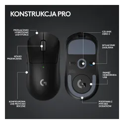 Myszka gamingowa Logitech G Pro X Superlight 2 - czarny