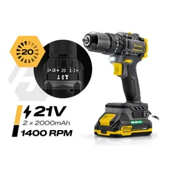 Wiertarko-wkrętarka Humberg HM-432 akumulatorowa 21V2 udar +2x bateria mega mocna