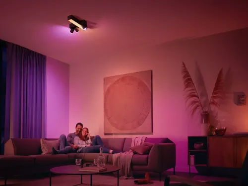 Oświetlenie punktowe Philips Hue White and Color Ambiance Centris 3 Cross Czarny