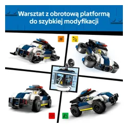 LEGO City 60457 Policyjny Warsztat Tuningowy Radiowóz Mechanik