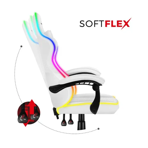 Fotel HUZARO Force 4.4 RGB Biały