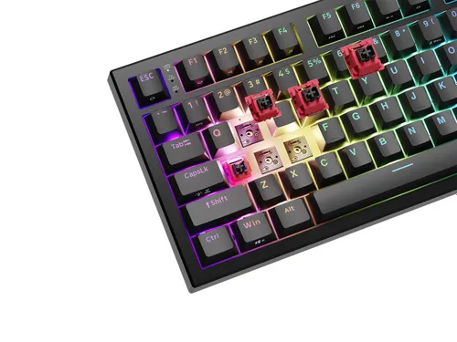 Klawiatura gamingowa Genesis Thor 404 75% GenX Abyssal przewodowa mechaniczna podświetlana czarna