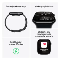 Apple Watch 10 GPS 42mm koperta z aluminium (srebrny) + pasek sportowy rozmiar S/M (denim) (CPO)