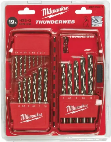 Milwaukee Thunderweb HSS - G Metal Matkap Seti (19 adet)