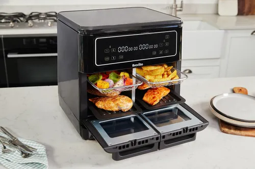 Air Fryer Frytkownica beztłuszczowa BREVILLE VDF130X 11l z podwójnym koszem