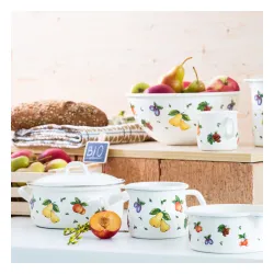 RIESS Country Fruit Garden 0,75 l - rondel emaliowany