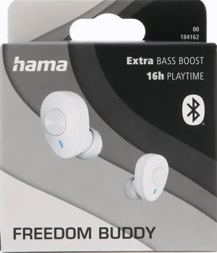 Słuchawki bezprzewodowe Hama Freedom Buddy Dokanałowe Bluetooth 5.3 Biały