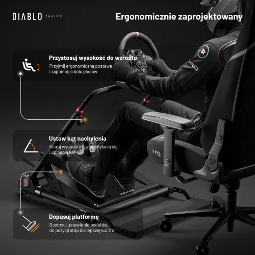 Stojak DIABLO CHAIRS X-Drive Mini Czarny