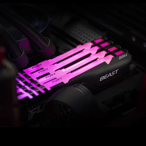 Pamięć Kingston Fury Beast RGB, DDR4, 32 GB, 3600MHz, CL18 (KF436C18BBAK2/32)