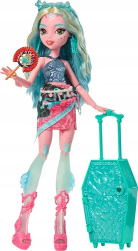 LALKA MONSTER HIGH STRASZYSEKRETY S7 Lagoona Blue wakacje zestaw z walizką