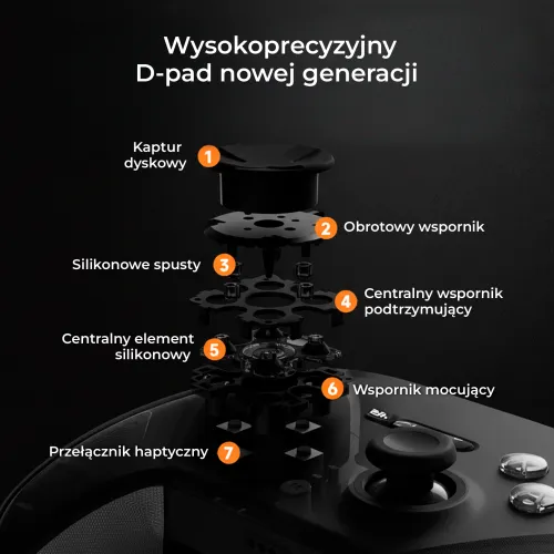 Pad Ajazz GP100 do Nintendo Switch, PC Android, iOS Bezprzewodowy Czarny