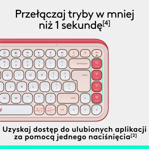 Klawiatura membranowa Logitech POP Icon Keys Różowy