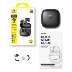 Słuchawki bezprzewodowe Baseus Bass BS1 NC Douszne Bluetooth 6.0 Czarny