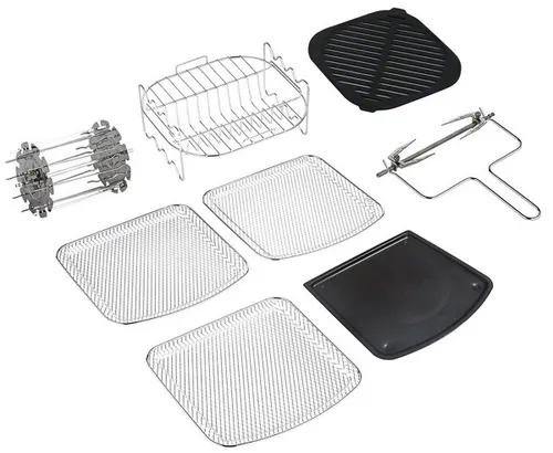 Air Fryer Frytkownica beztłuszczowa TESLA AirCook Grill QG600 Czarno-srebrny