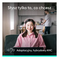 Słuchawki LOGITECH Zone Wireless 2 ES Bezprzewodowe, Nauszne, ANC Różowy