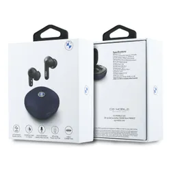 Słuchawki dokanałowe BMW Leather Metal Logo ANC Granatowy
