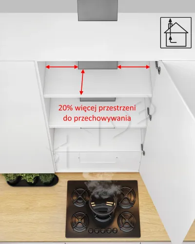 Okap VDB Craft Premio 60 H2H Biały