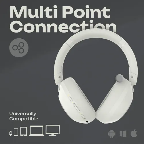 Słuchawki bezprzewodowe PowerLocus Orion Nauszne Bluetooth 5.4 Piaskowy