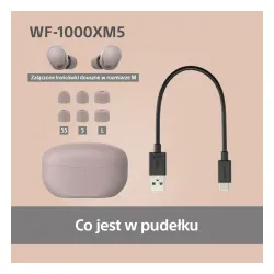 Słuchawki bezprzewodowe Sony WF-1000XM5 ANC Dokanałowe Bluetooth 5.3 Smoky Pink