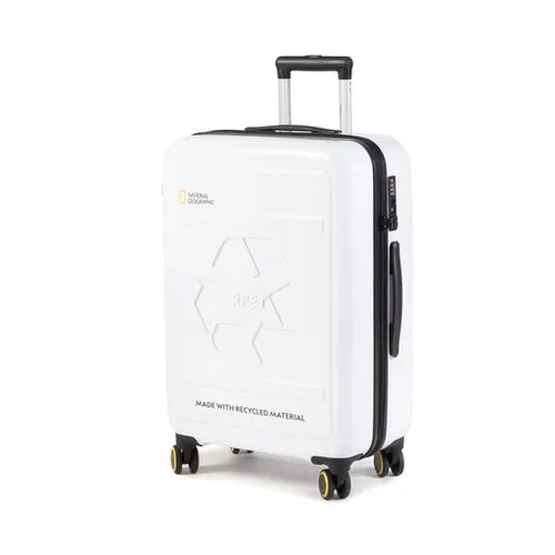 Средний жесткий чемодан National Geographic Medium Trolley N205HA.60.01 White