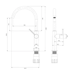 Bateria kuchenna OMNIRES Tula TL6050CP Miedziany